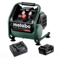 Metabo - Akumulatorski kompresor Power 160-5 18 LTX BL OF sa baterijom 18V 4Ah i punjačem - 601521850 + 625027000 + 627382