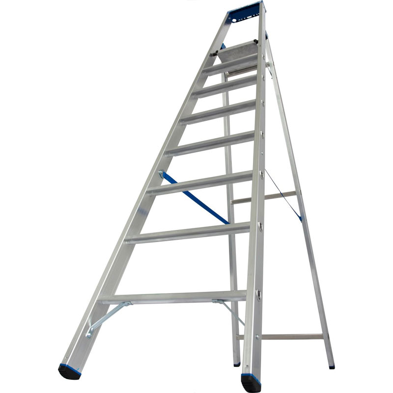KRAUSE - Stepeničaste merdevine STABILO, eloksirane 1x8 - 124555