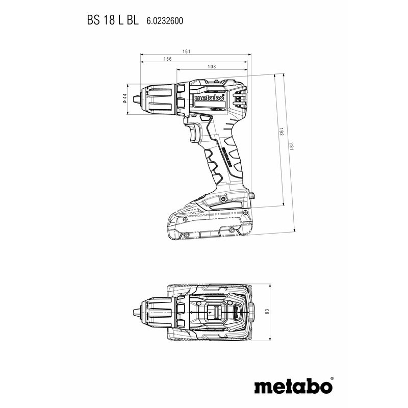 Metabo - Akumulatorska bušilica - odvrtač Metabo BS 18 L BL 18V - 602326500