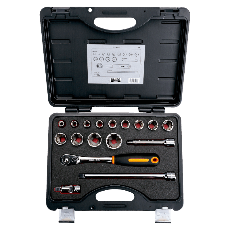 Bahco - Set nasadnih ključeva sa čegrtaljkom 1/2" - 7817DZS