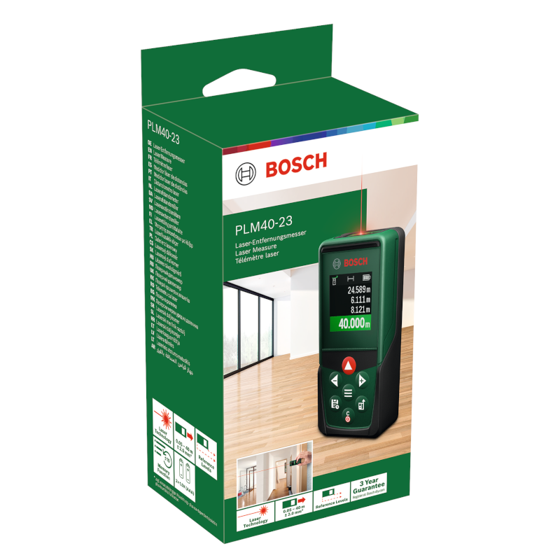 Bosch-zeleni - Digitalni laserski daljinomer PLM40-23 - 0603672M00