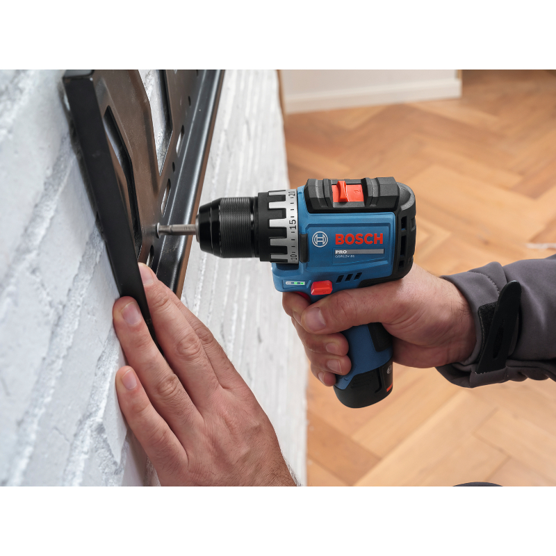 Bosch - Akumulatorska bušilica-odvrtač PRO GSR12V-31 sa baterijom 12V 2Ah i punjačem - 06019S6012