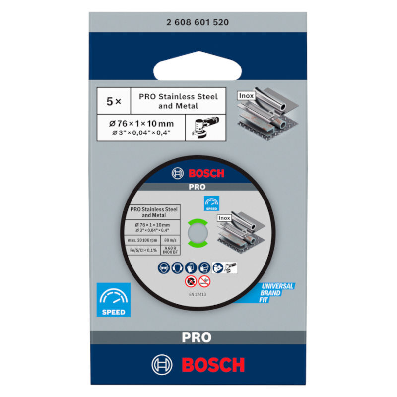 Bosch - Rezna ploča za inox i metal 76x1x10mm - 2608601520