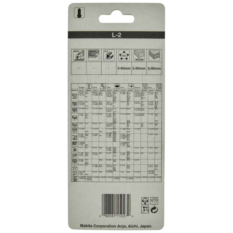 Makita - Komplet listova za ubodnu testeru za drvo 101mm, 5 komada - A-86309