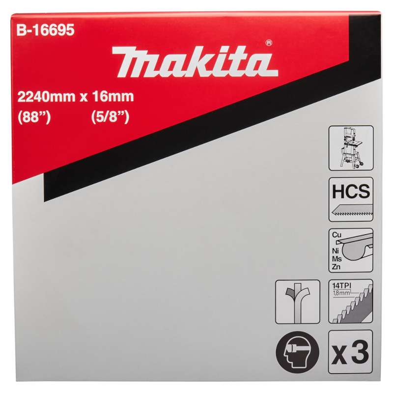 Makita - List za tračnu testeru za metal HSC 2240x16mm B-16695, 3 komada - B-16695
