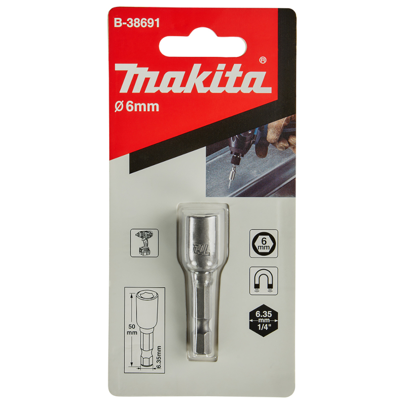 Makita - Nasadni ključ magnenti OK6 prihvat 1/4" - B-38691