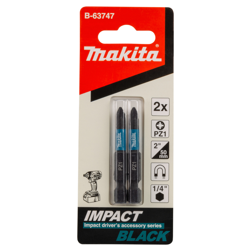 Makita - Bit PZ1 50mm Impact BLACK 2 komada - B-63747
