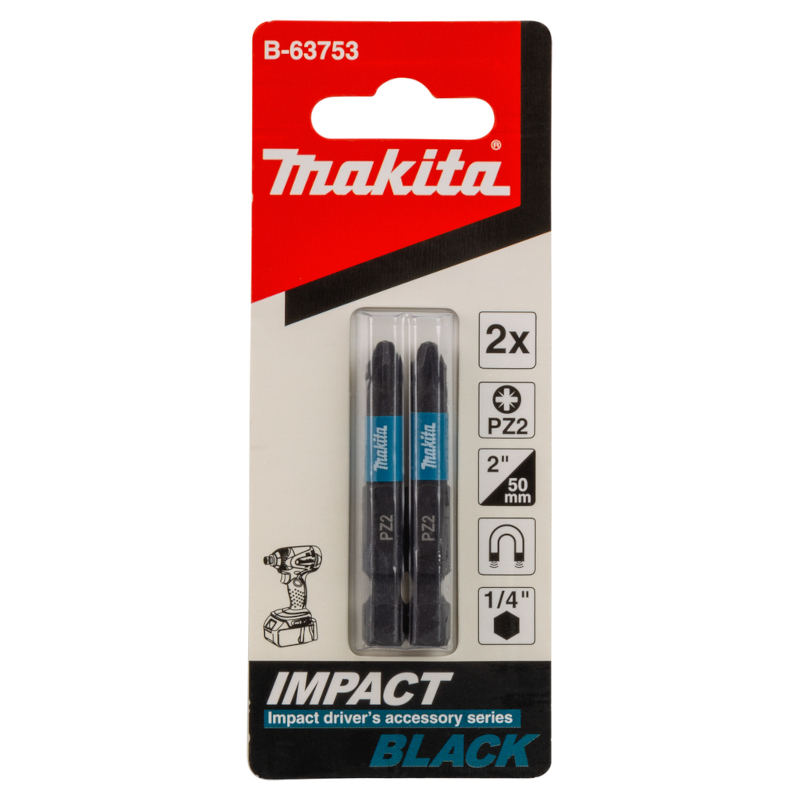 Makita - Bit PZ2 50mm Impact BLACK 2 komada - B-63753