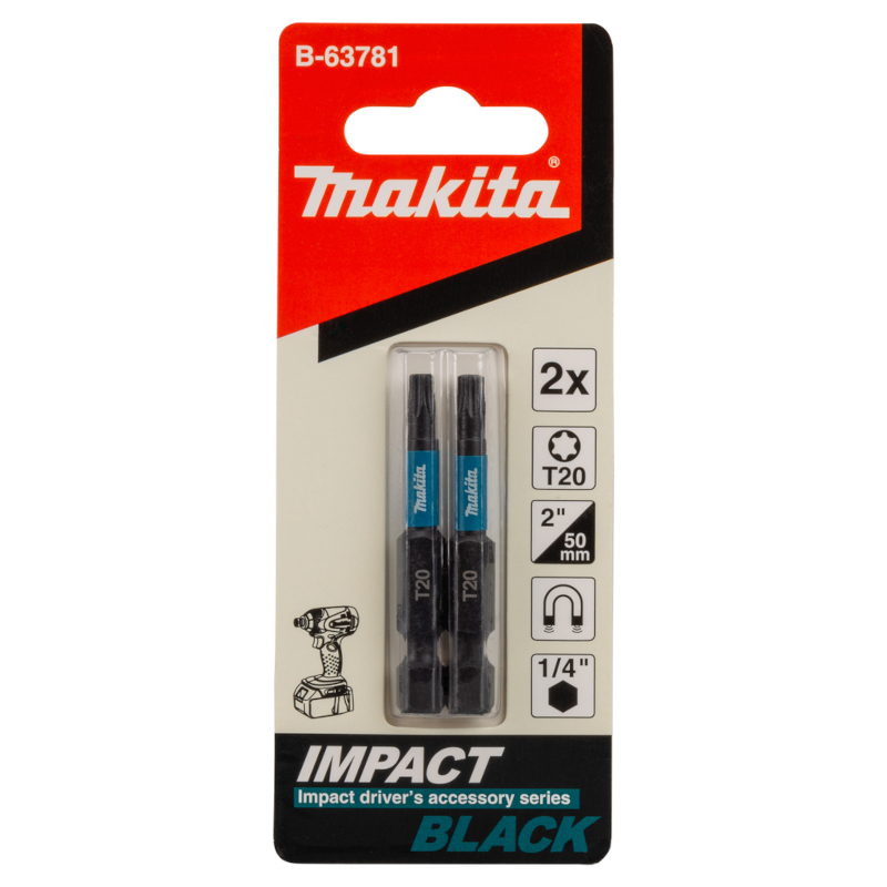 Makita - Bit Torex T20 50mm Impact BLACK 2 komada - B-63781