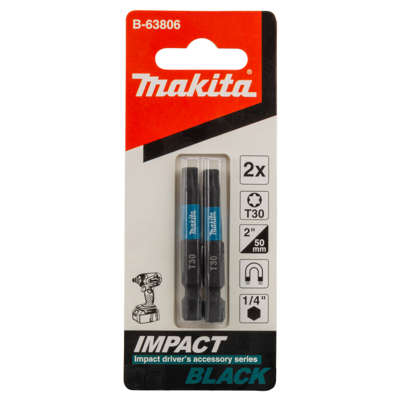 Makita - Bit Torex T30 50mm Impact BLACK 2 komada - B-63806