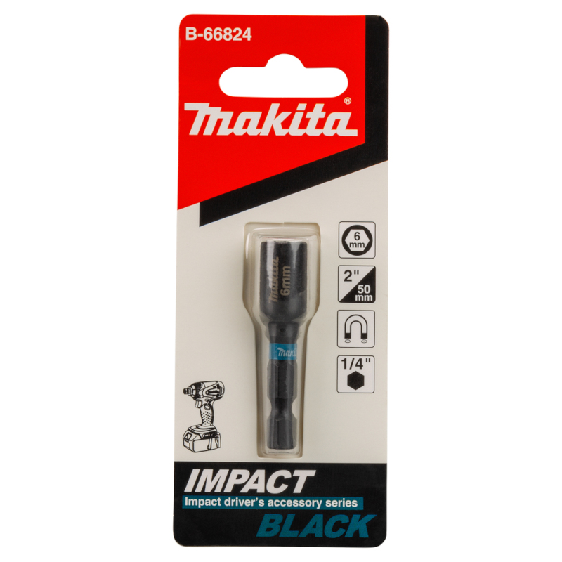 Makita - Nasadni ključ magnenti OK6 prihvat 1/4" Impact BLACK - B-66824