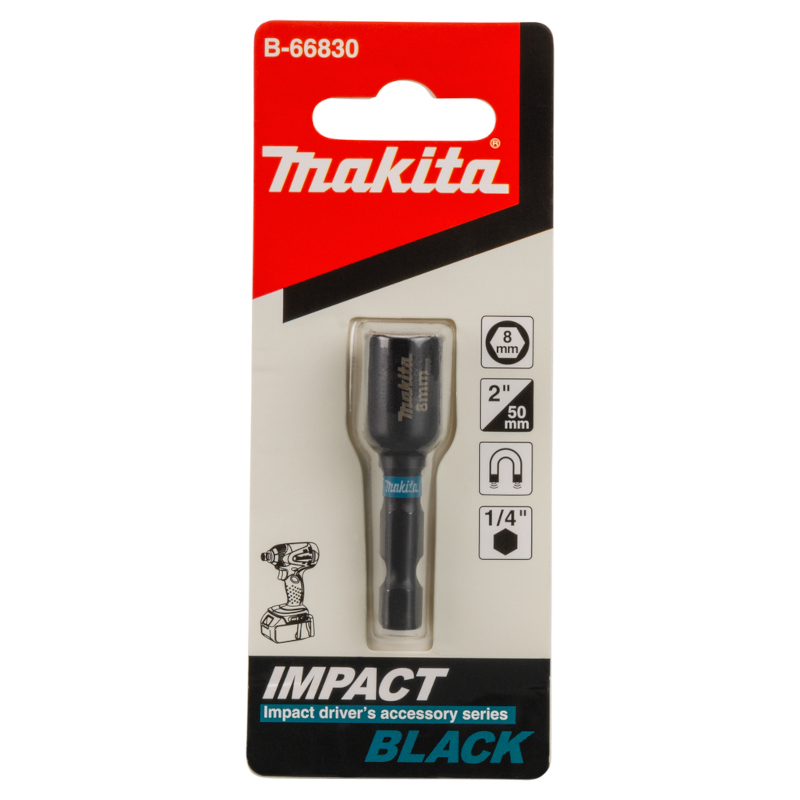 Makita - Nasadni ključ magnenti OK8 prihvat 1/4" Impact BLACK - B-66830