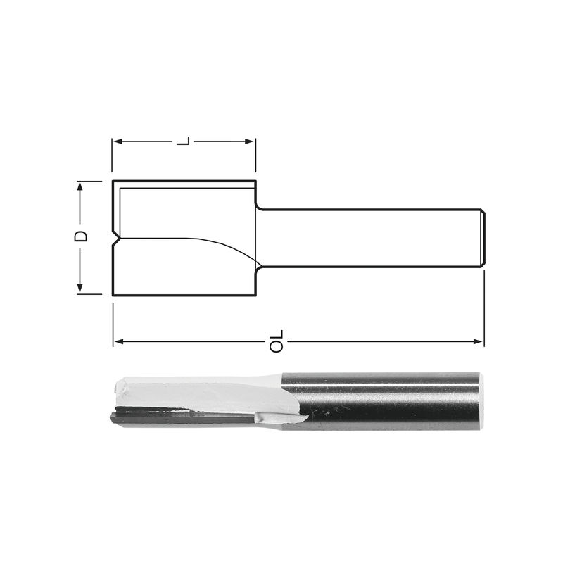 Makita - Glodalo ravno sa 2 zupca 6x10mm - D-47466