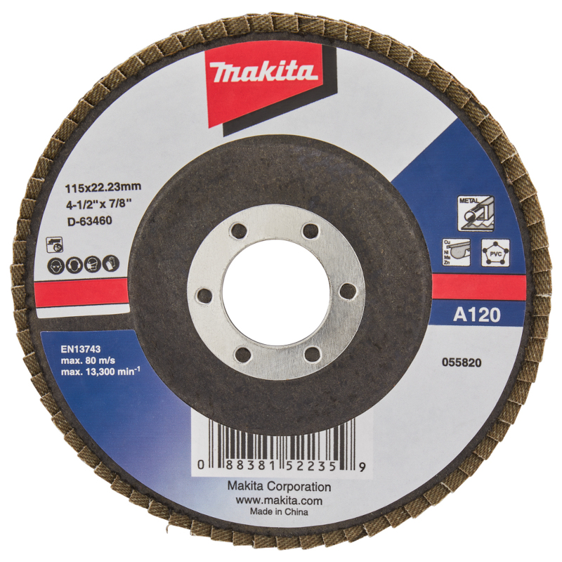 Makita - Lamelarni brusni disk za čelik aluminium-oksid 115mm A120