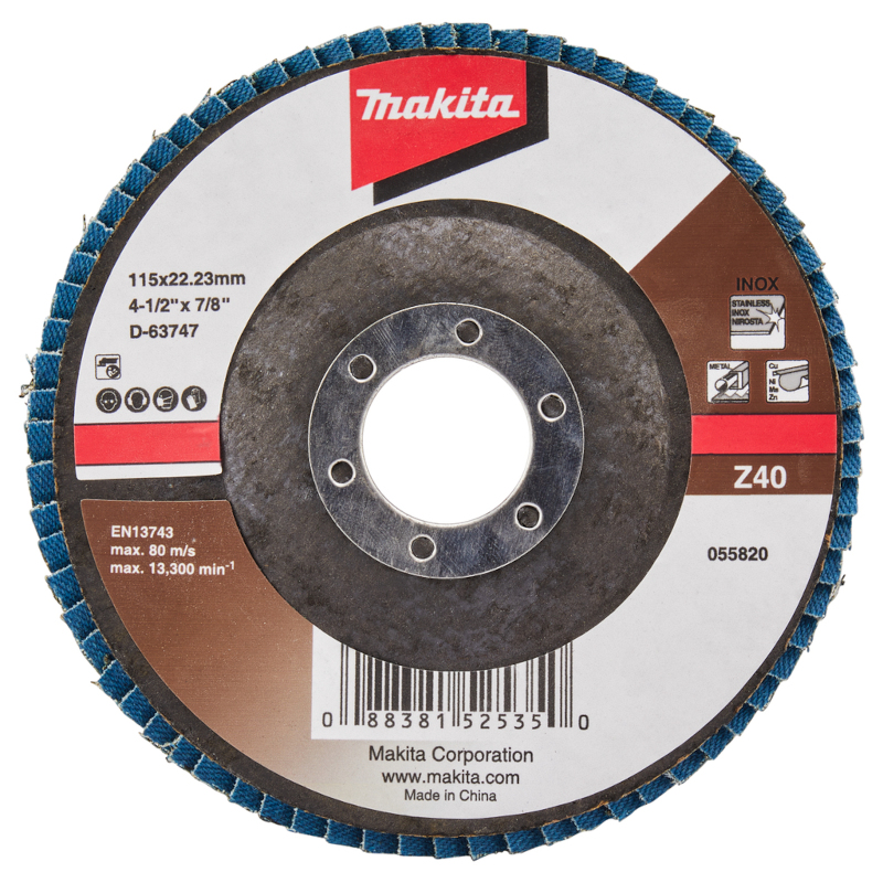 Makita - Lamelarni brusni disk za INOX cirkon-aluminium 115mm Z40