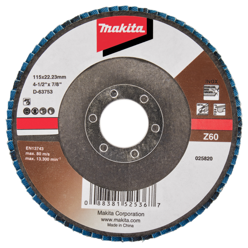 Makita - Lamelarni brusni disk za INOX cirkon-aluminium 115mm Z60