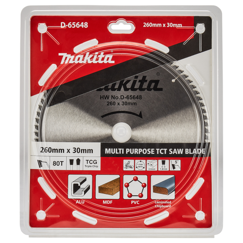Makita - List testere za multi materijale 260x30/80z - D-65648