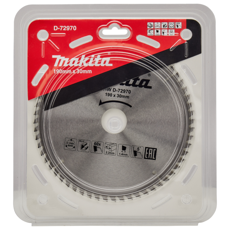 Makita - List za aluminijum 190x30/60z - D-72970