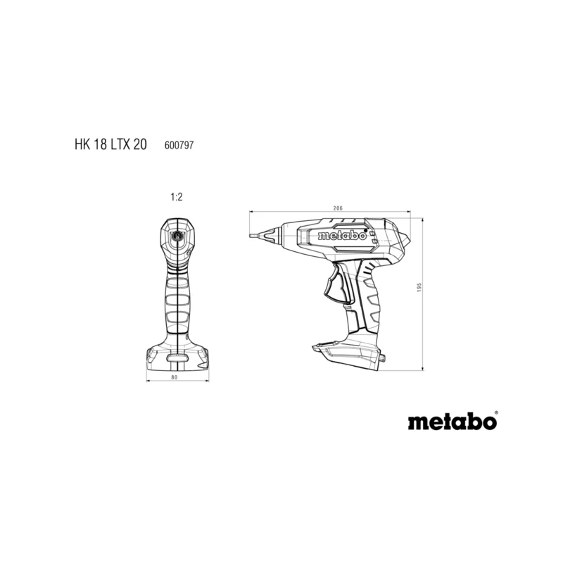 Metabo - Akumulatorski pištolj za lepak HK 18 LTX 20 - 600797850