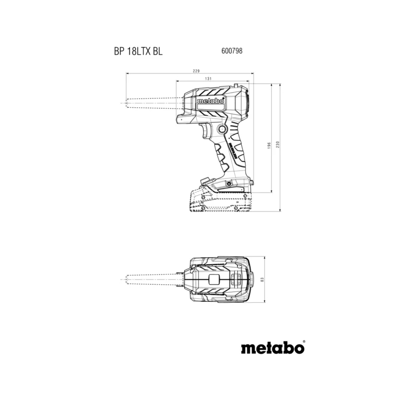 Metabo - Akumulatorska duvaljka BP 18 LTX BL - 600798850