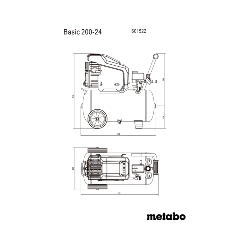 Metabo - Kompresor uljni Basic 200-24 - 601522000