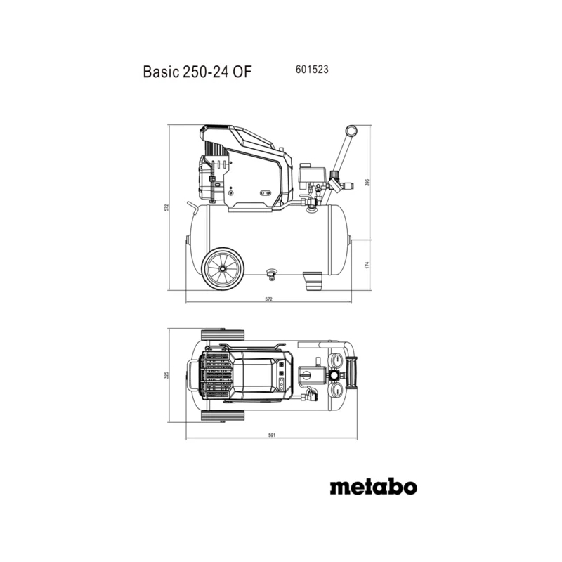 Metabo - Kompresor bezuljni Basic 250-24 OF - 601523000