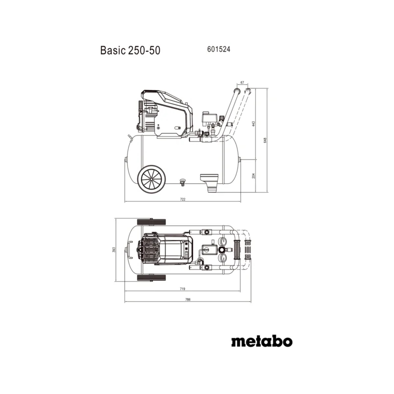 Metabo - Kompresor uljni Basic 250-50 - 601524000