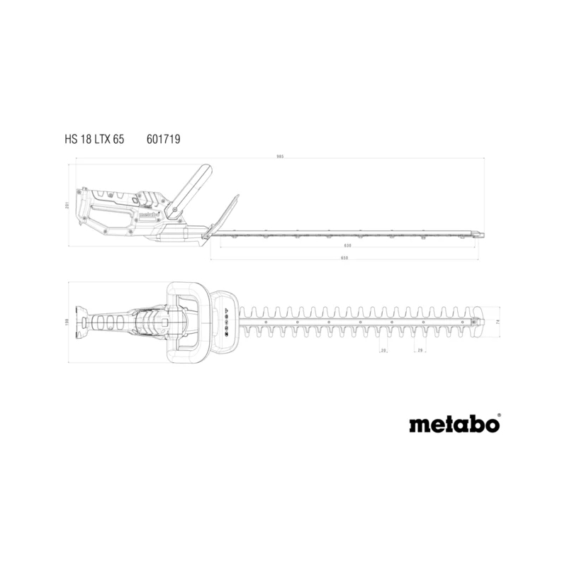 Metabo - Akumulatorske makaze za živu ogradu HS 18 LTX 65 - 601719850