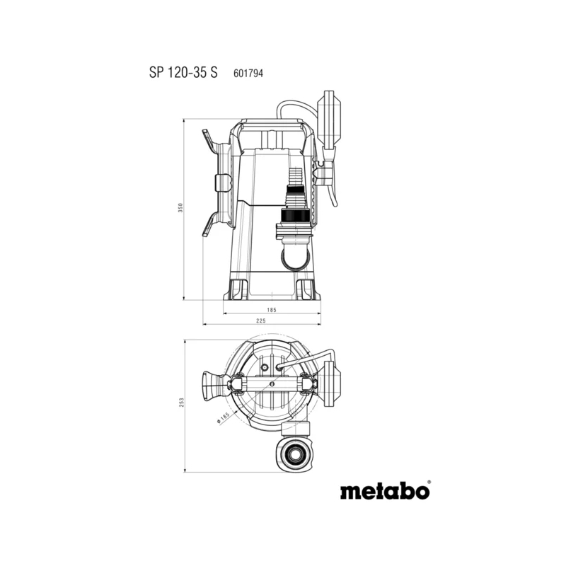 Metabo - Potapajuća pumpa za prljavu vodu SP 120-35 S - 601794000