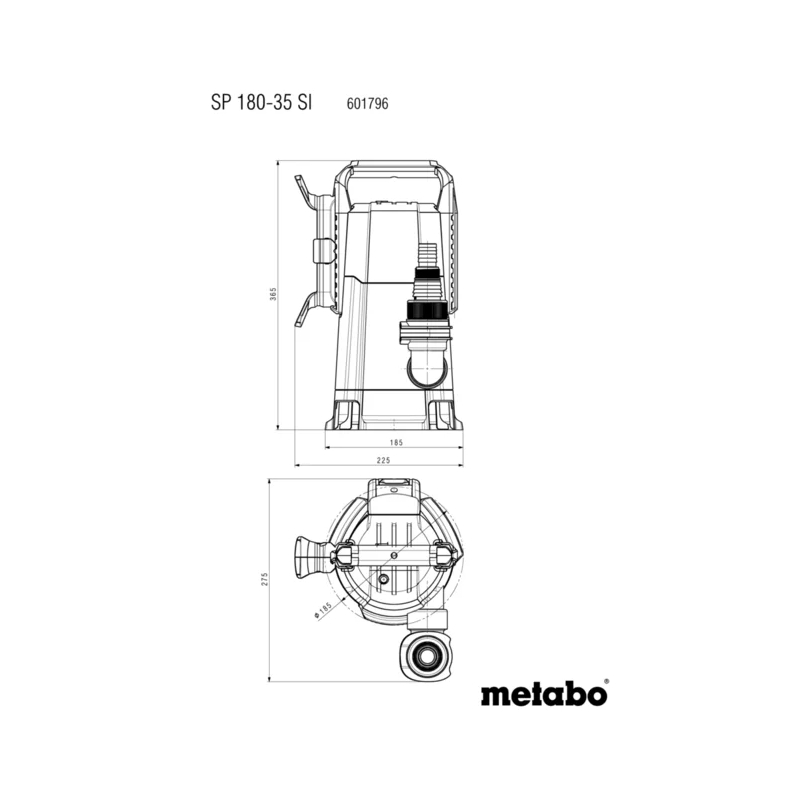 Metabo - Potapajuća pumpa za prljavu vodu SP 180-35 SI - 601796000