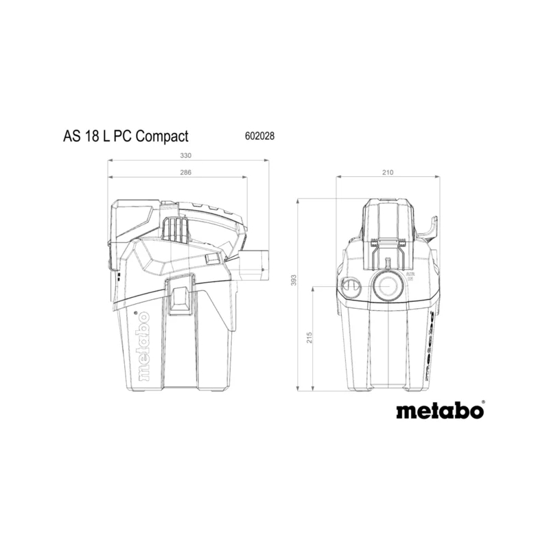 Metabo - Akumulatorwski usisivač AS 18 L PC Compact - 602028850