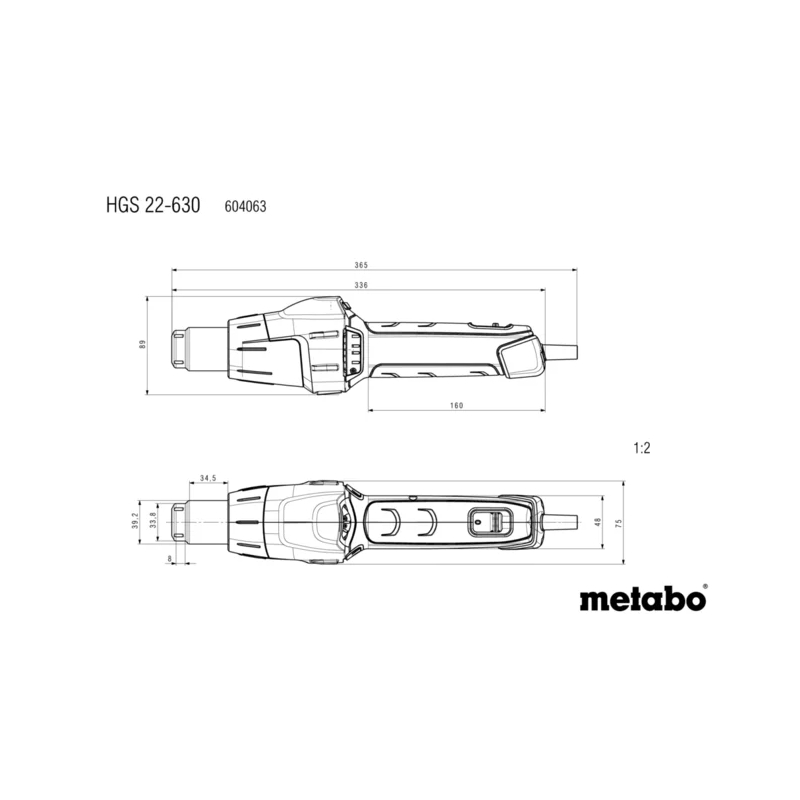 Metabo - Fen za vruć vazduh HGS 22-630 - 604063500