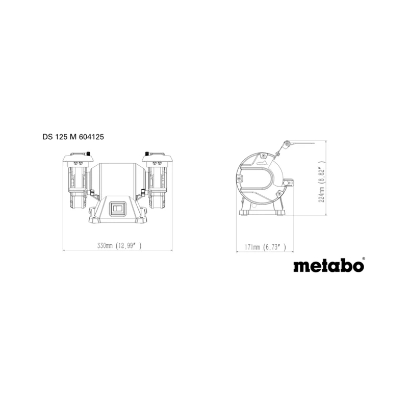 Metabo - Dvostrano tocilo DS 125 M - 604125000
