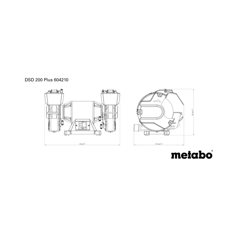 Metabo - Dvostrano tocilo DSD 200 Plus (trofazno) - 604210000