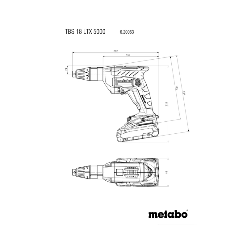 Metabo - Akumulatorski odvrač za gips TBS 18 LTX BL 5000 - 620063840