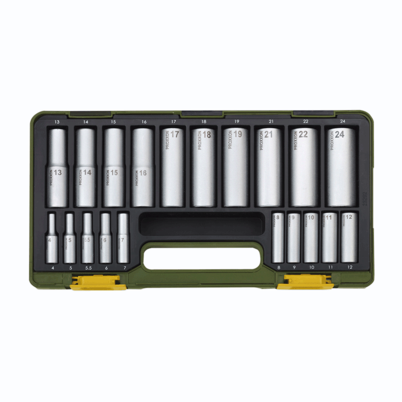 Proxxon - Garnitura nasadnih ključeva dubokih 1/4" i 1/2" 20-delna - 23292