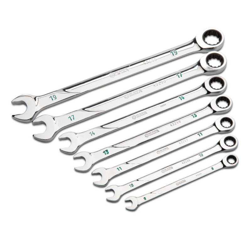 Sata - Set vilasto-okastih ključeva sa čegrtaljkom 8-19mm 7-delni ST08051G - ST08051G