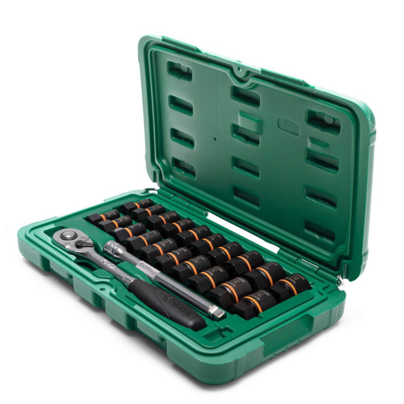 Sata - Set nastavaka za oštećene vijke i matice 1/4" i 3/8" 23-delni ST09138