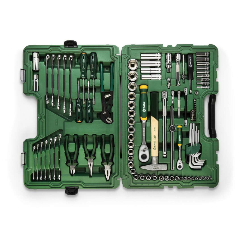 Sata - Set šestougaonih i dvanaestougaonih nasadnih, okastih i kombinovanih ključeva 1/4”, 3/8” i 1/2” 150-delni ST09510L - ST09510L