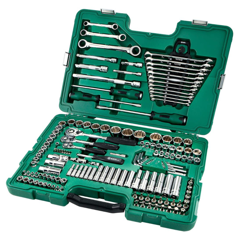 Sata - Set nasadnih ključeva 1/4", 3/8" i 1/2" sa alatom i priborom, 150-delni ST09510SJ - ST09510SJ