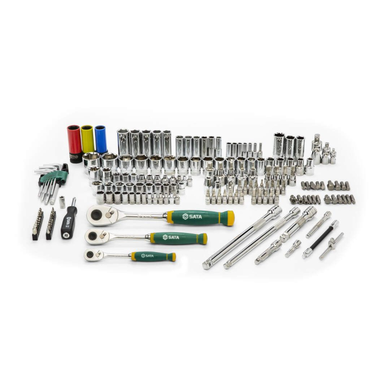 Sata - Set nasadnih ključeva sa čegrtaljkom 1/4”, 3/8” i 1/2” 180-delni ST09546G - ST09546G