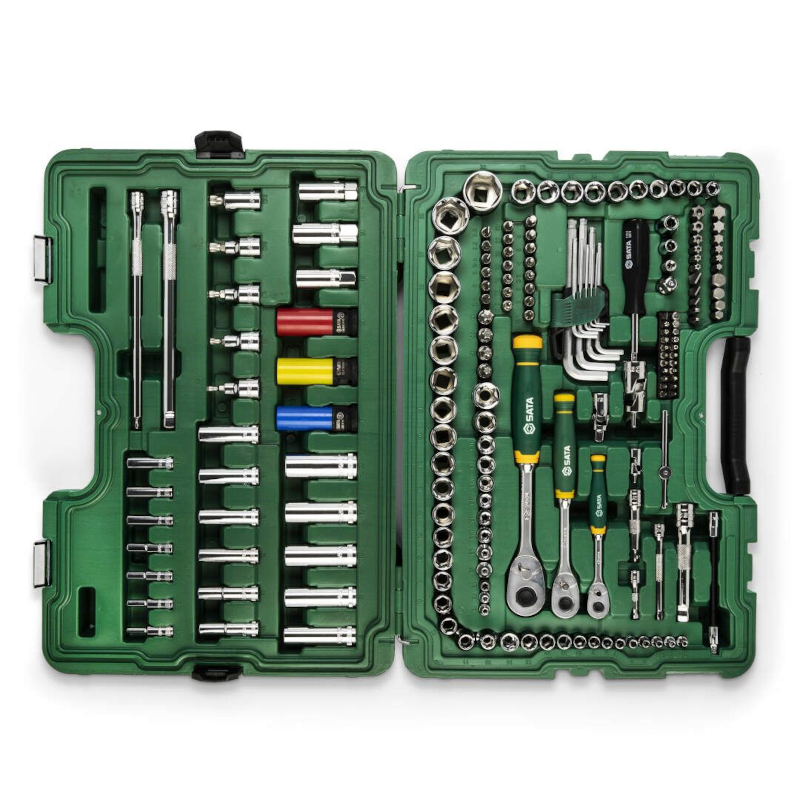 Sata - Set nasadnih ključeva sa čegrtaljkom 1/4”, 3/8” i 1/2” 180-delni ST09546G - ST09546G