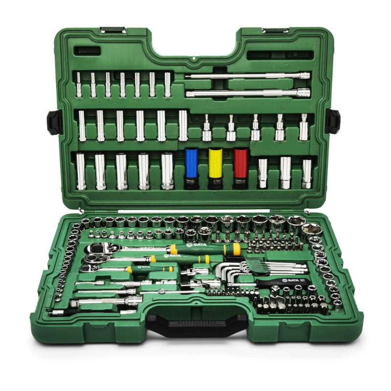 Sata - Set nasadnih ključeva sa čegrtaljkom 1/4”, 3/8” i 1/2” 180-delni ST09546G