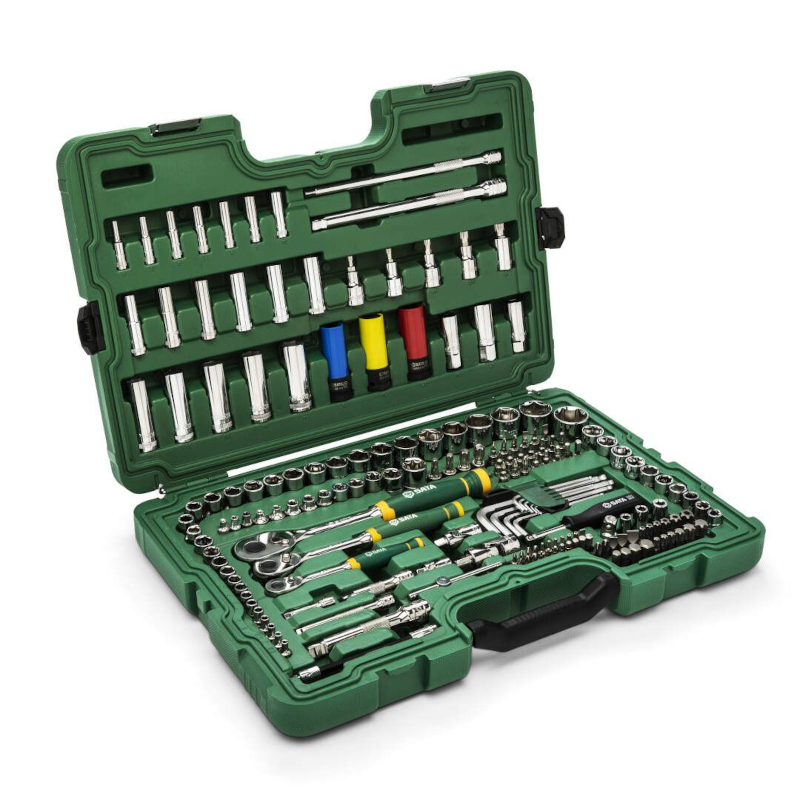 Sata - Set nasadnih ključeva sa čegrtaljkom 1/4”, 3/8” i 1/2” 180-delni ST09546G - ST09546G