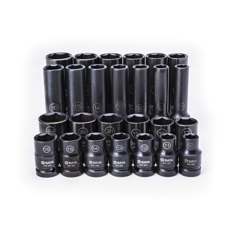 Sata - Set nasadnih ključeva 1/2” kovani šestougaoni tankozidni 26-delni ST34399T - ST34399T