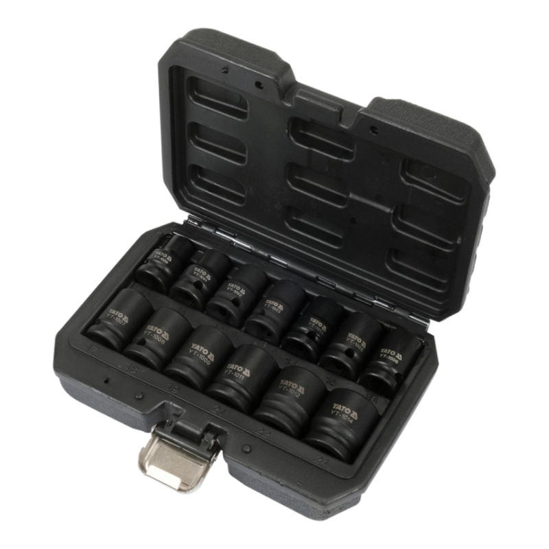 Yato - Set nasadnih ključeva udarnih kovanih 1/2" 10-24mm 13-delni - YT-10251