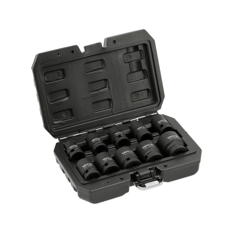 Yato - Set nasadnih ključeva udarnih kovanih 1/2" 10-27mm 10-delni - YT-10252