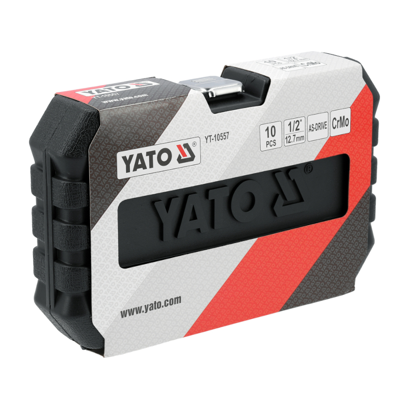 Yato - Set nasadnih ključeva udarnih dugih kovanih 1/2" 10-27mm 10-delni - YT-10557
