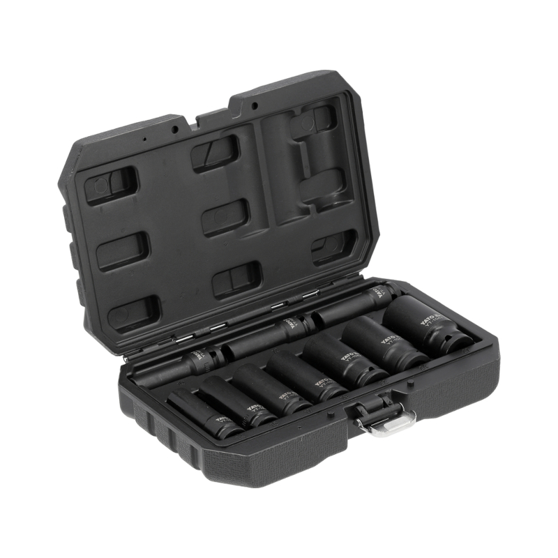 Yato - Set nasadnih ključeva udarnih dugih kovanih 1/2" 10-27mm 10-delni - YT-10557