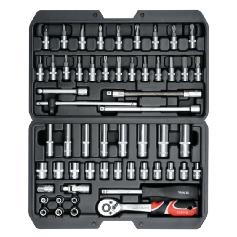 Yato - Set nasadnih ključeva i biteva sa račnom 1/4" 4-13mm 56-delni YT-14501